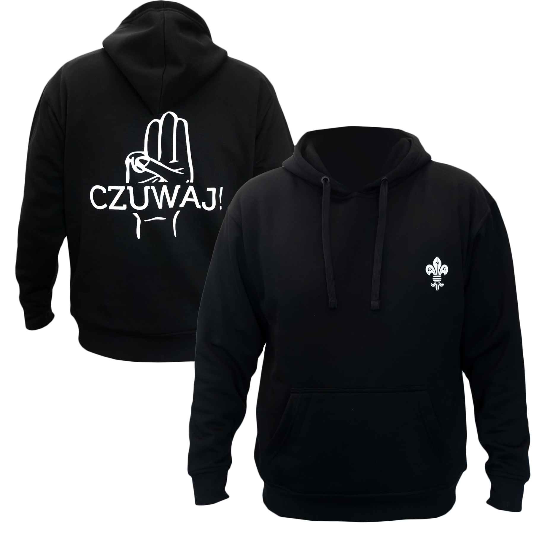 Bluza z Kapturem Czuwaj Czarna